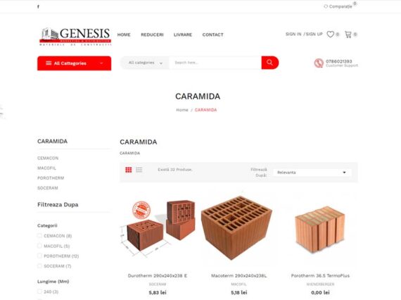 Genesis MD - E-commerce categorie